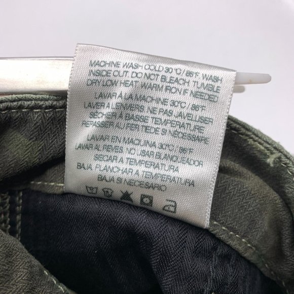 Sundry Jogger Pants Womens 25 Green Camo Cotton Twill Side Stripe Ankle Zip NWT - Picture 11 of 16